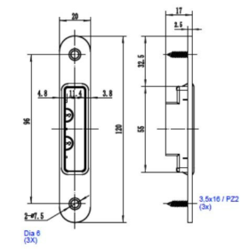 247WOOD freesmal sluitplaat 120x20